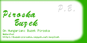 piroska buzek business card